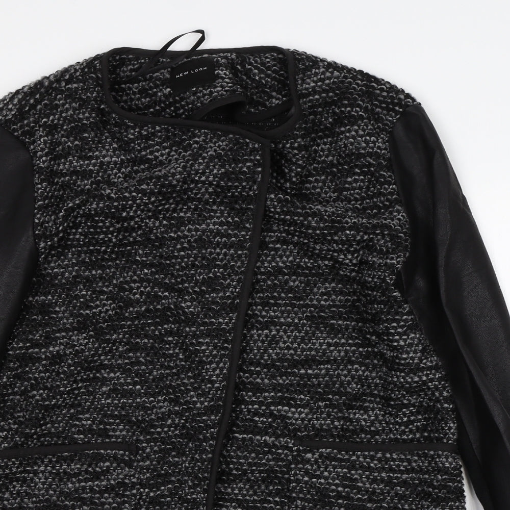 New Look Womens Black Round Neck  Polyester Cardigan Jumper Size 10