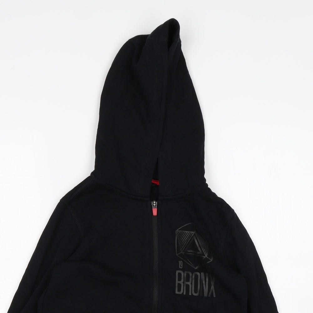 George Boys Black  Cotton Full Zip Hoodie Size 8-9 Years