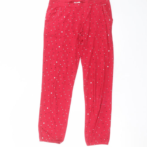 Preworn Womens Red  Cotton Sweatpants Trousers Size XS L25 in Regular