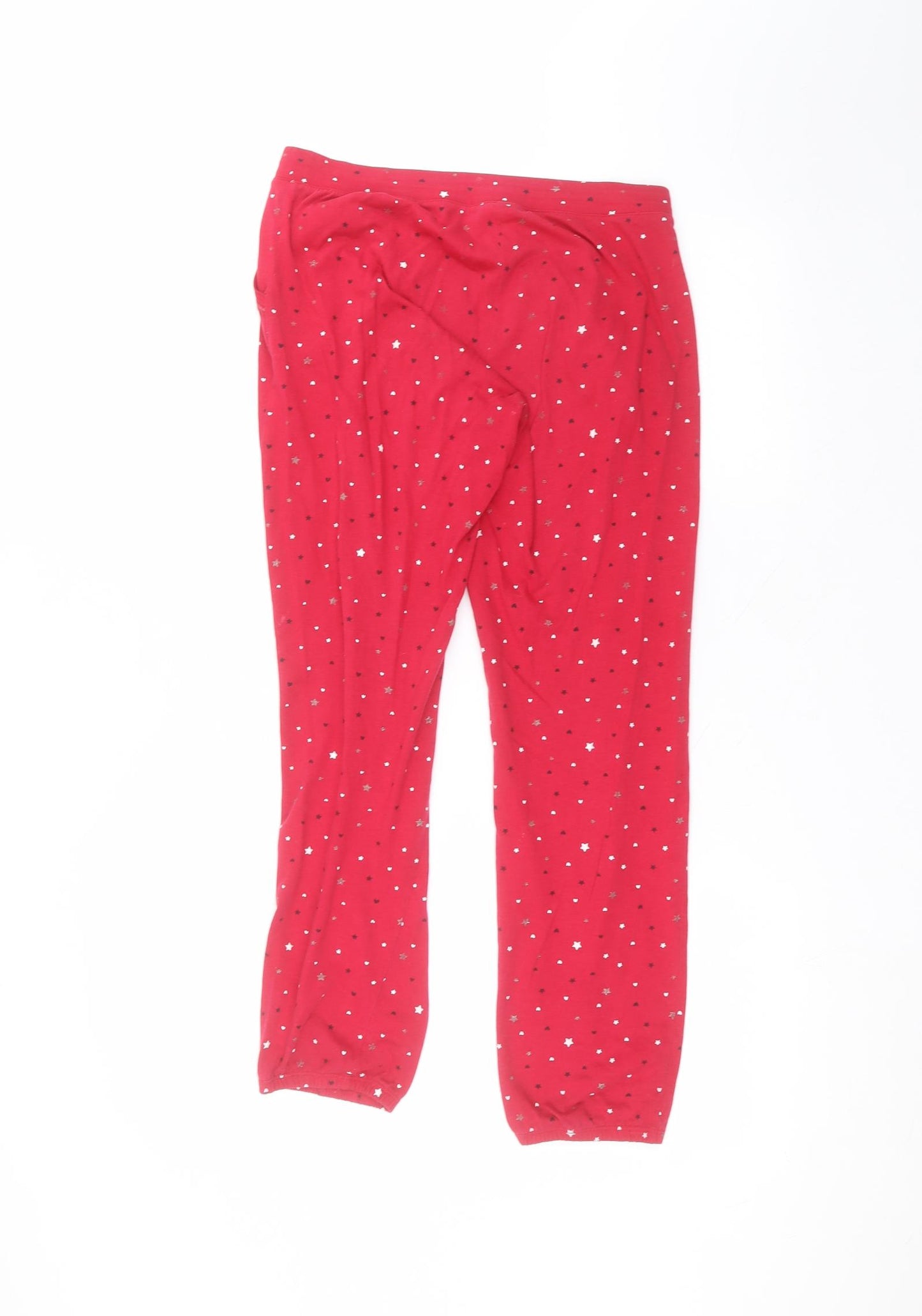 Preworn Womens Red  Cotton Sweatpants Trousers Size XS L25 in Regular