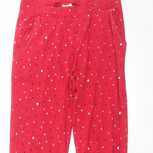 Preworn Womens Red  Cotton Sweatpants Trousers Size XS L25 in Regular