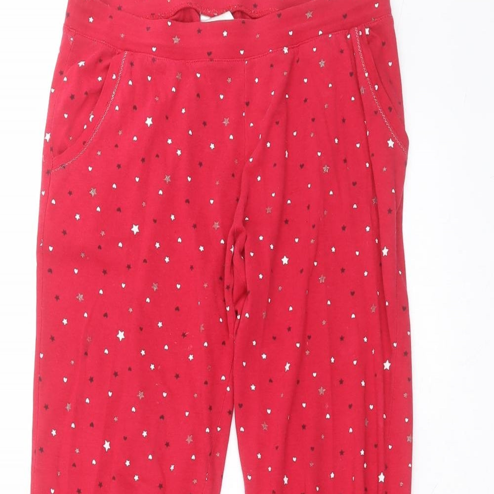 Preworn Womens Red  Cotton Sweatpants Trousers Size XS L25 in Regular