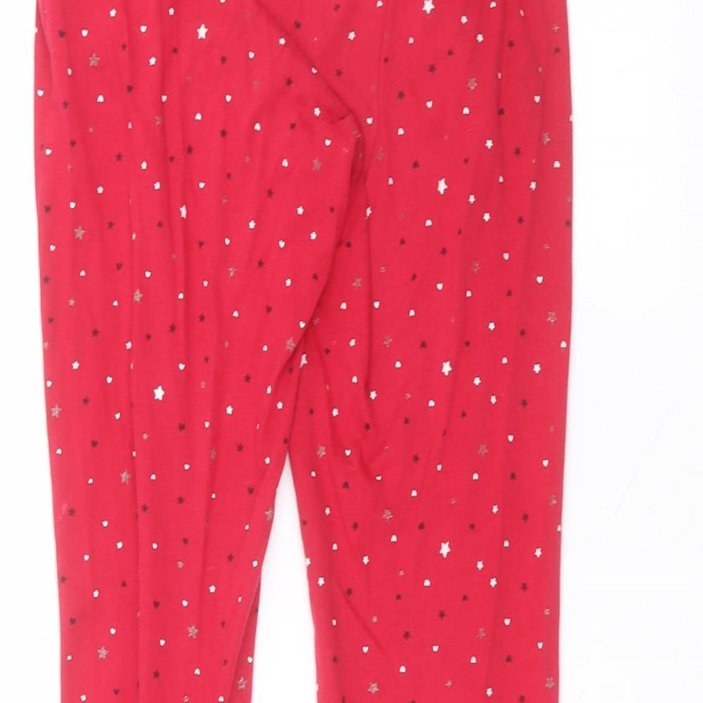 Preworn Womens Red  Cotton Sweatpants Trousers Size XS L25 in Regular