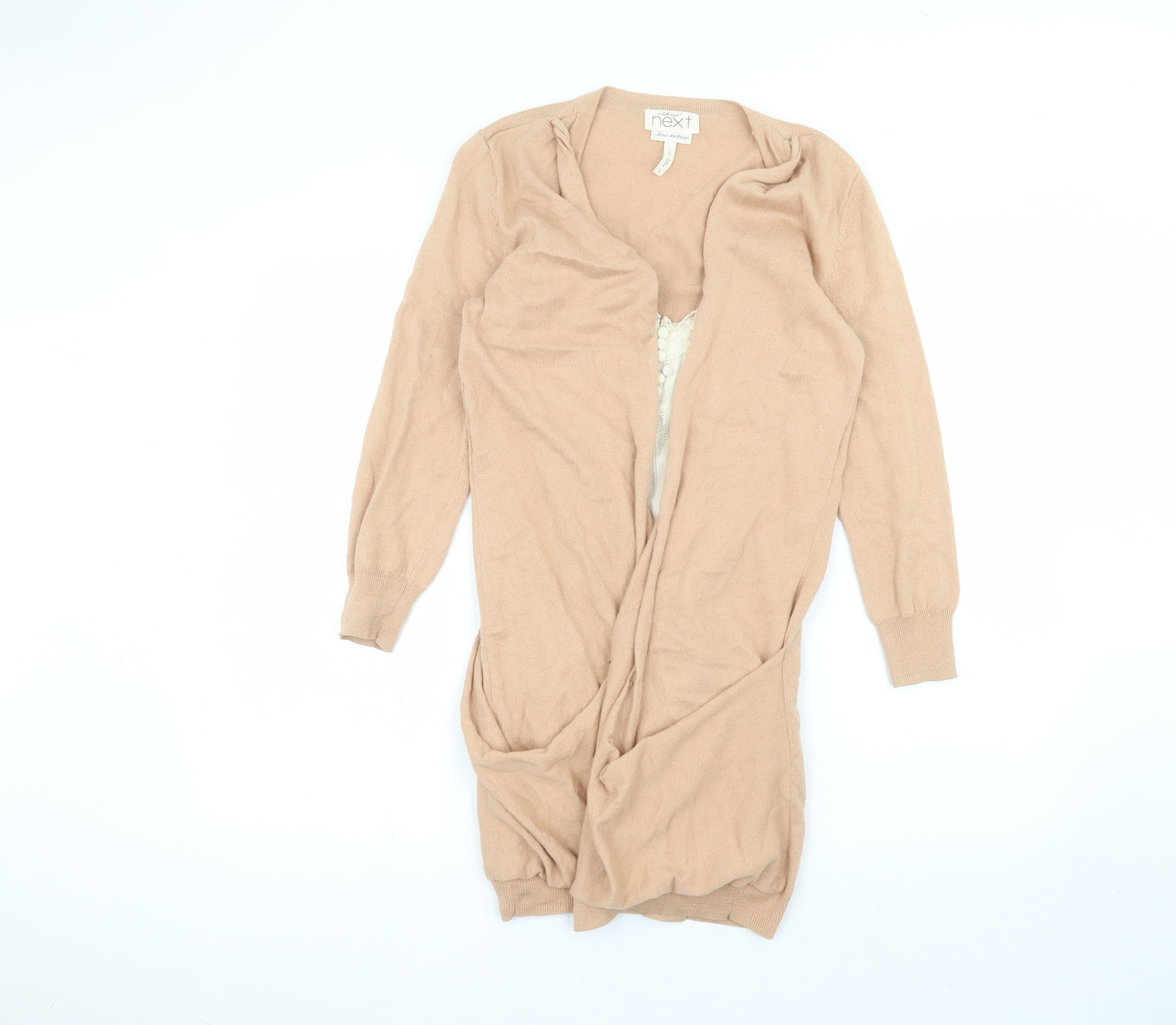 NEXT Womens Pink V-Neck  Cotton Cardigan Jumper Size 6