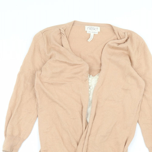 NEXT Womens Pink V-Neck  Cotton Cardigan Jumper Size 6