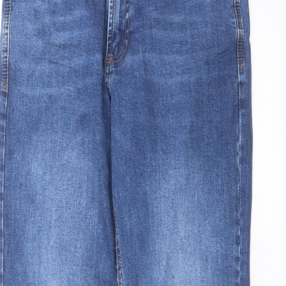 F&F Mens Blue  Cotton Straight Jeans Size 32 in L32 in Regular
