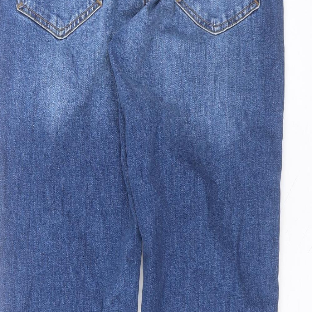 F&F Mens Blue  Cotton Straight Jeans Size 32 in L32 in Regular