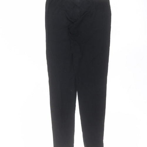 Topshop Womens Black  Viscose Trousers  Size 10 L23 in Regular