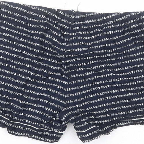 Pieces Womens Blue  Cotton Paperbag Shorts Size XL  Regular