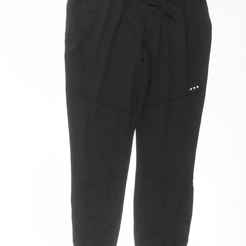 soulux Mens Black  Polyester Sweatpants Trousers Size L L28 in Regular
