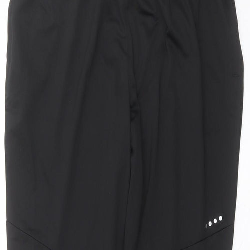 soulux Mens Black  Polyester Sweatpants Trousers Size L L28 in Regular