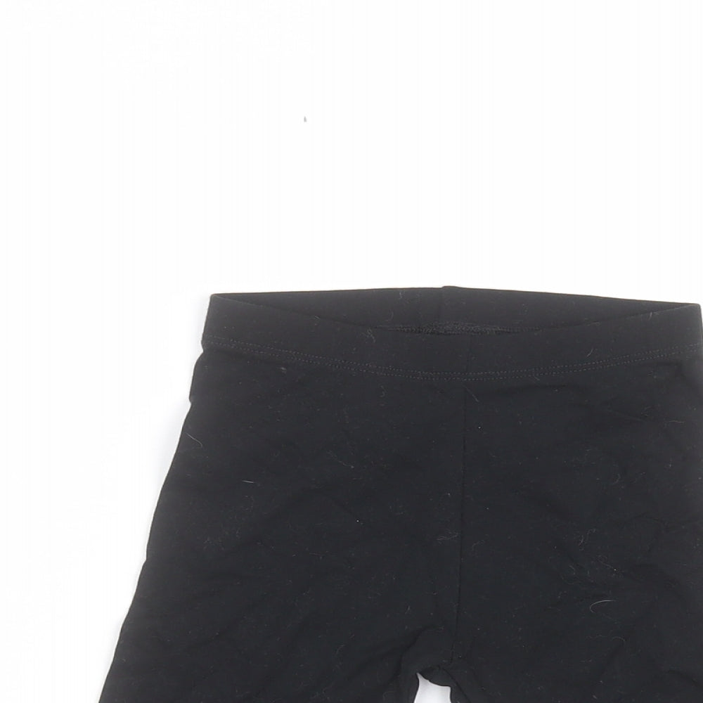George Girls Black  Cotton Sweat Shorts Size 5-6 Years  Regular