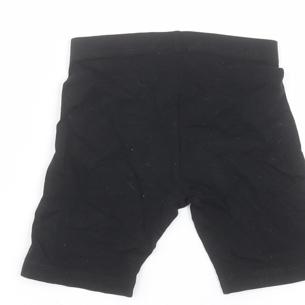 George Girls Black  Cotton Sweat Shorts Size 5-6 Years  Regular
