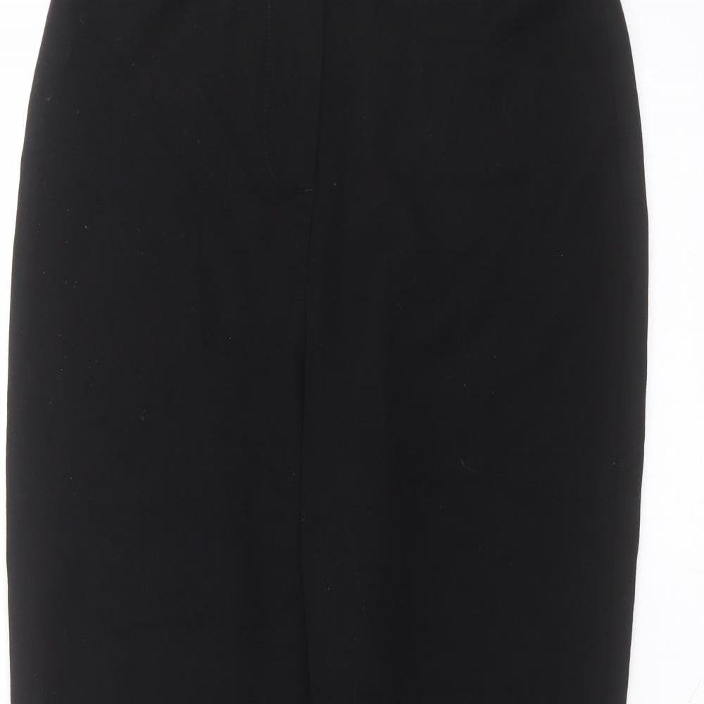 Papaya Womens Black  Polyester Trousers  Size 10 L26 in Regular