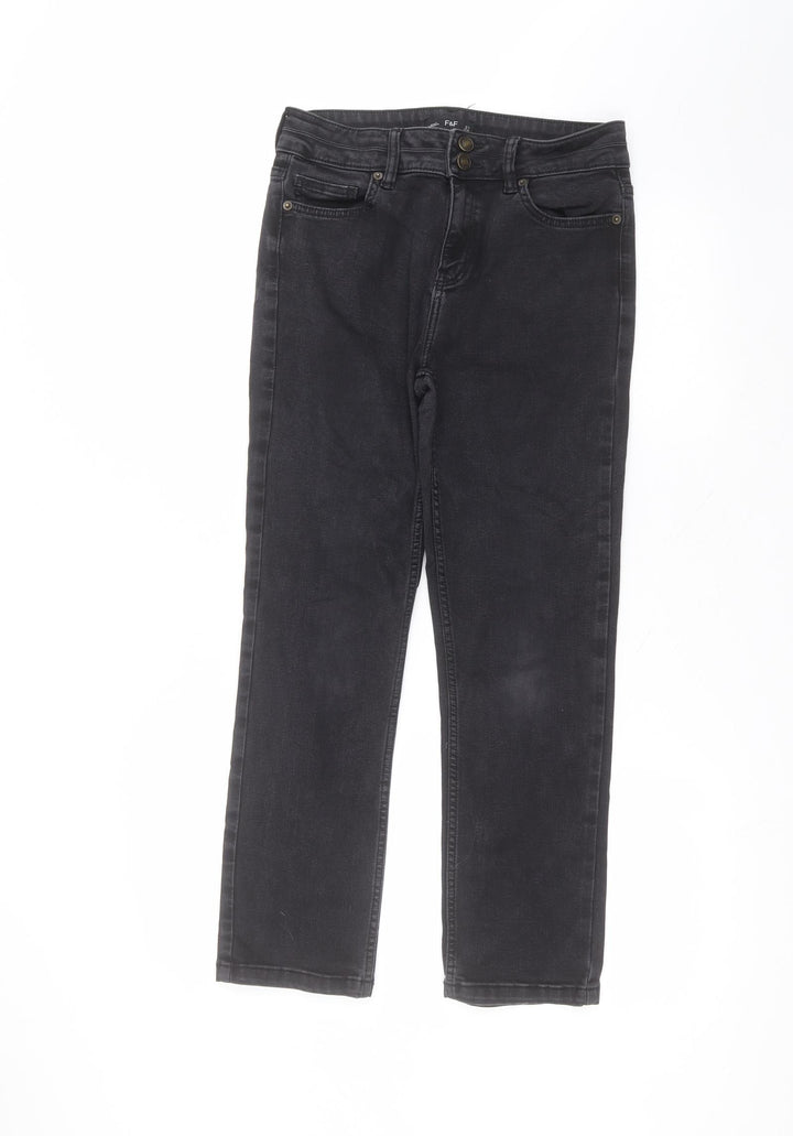 F&F Womens Black  Cotton Skinny Jeans Size 10 L27 in Regular