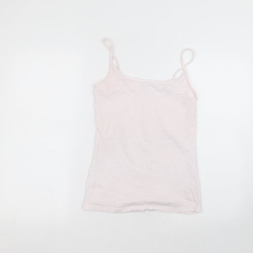 Matalan Womens Pink  Cotton Basic T-Shirt Size 10 Round Neck