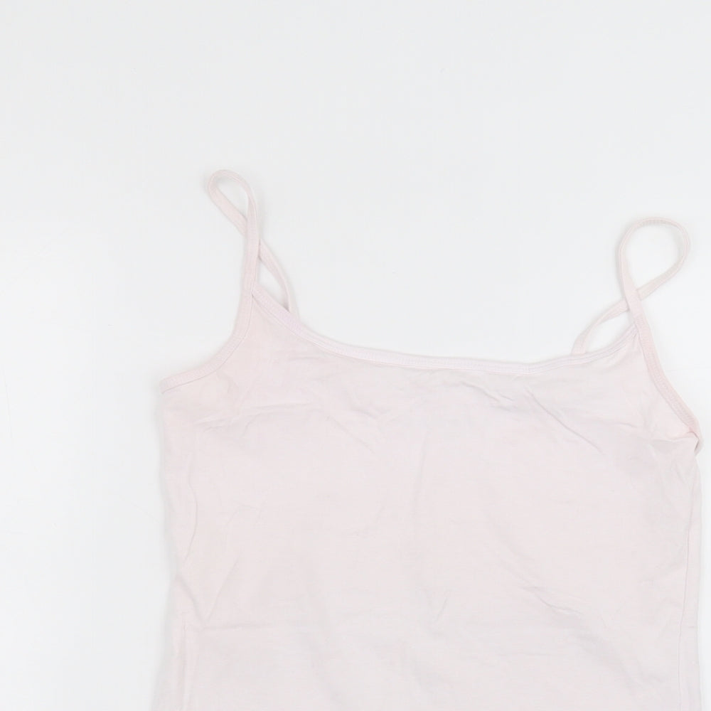 Matalan Womens Pink  Cotton Basic T-Shirt Size 10 Round Neck