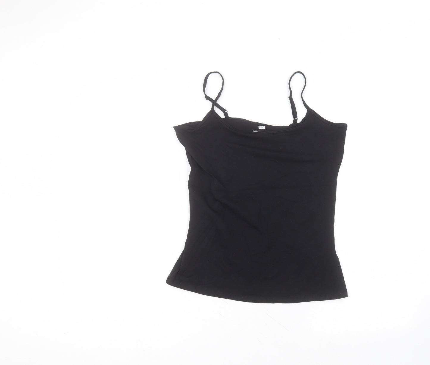 F&F Womens Black  Cotton Basic T-Shirt Size 10 Round Neck
