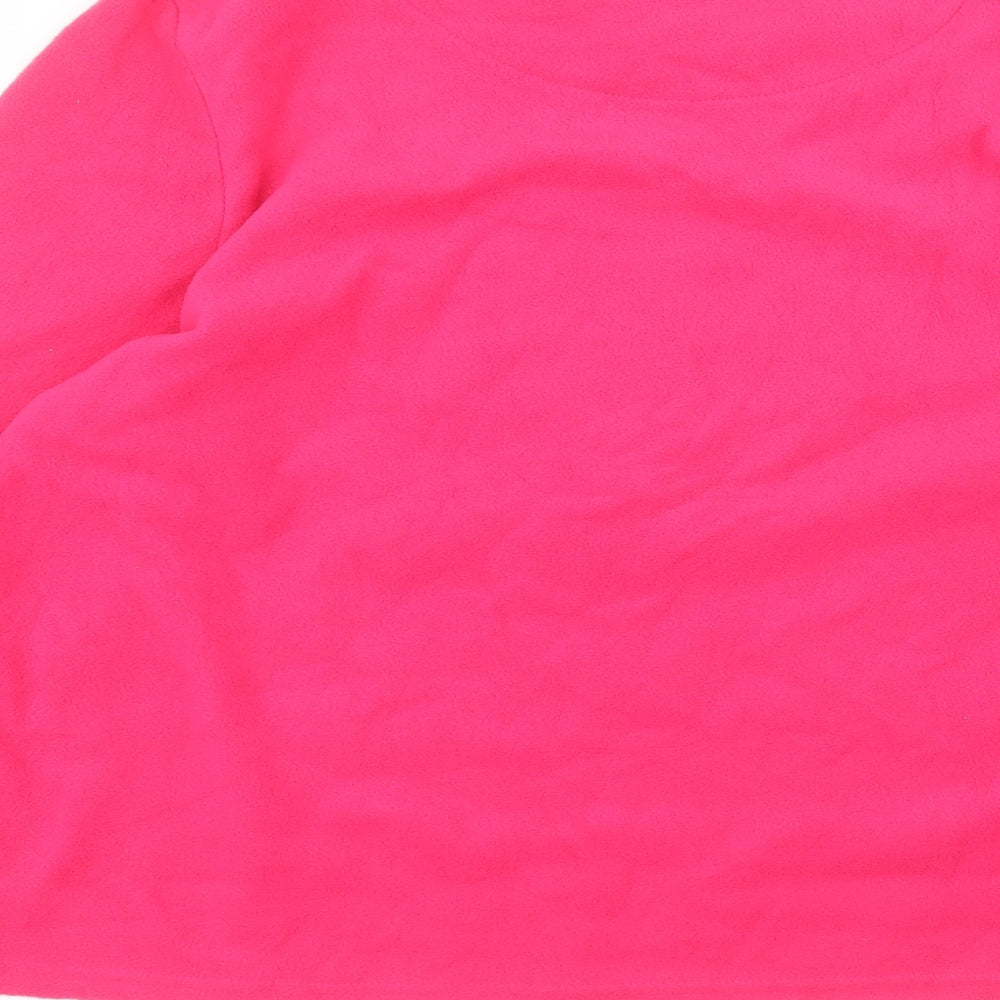Snuggly and warm Womens Pink Round Neck  Polyester Pullover Jumper Size L