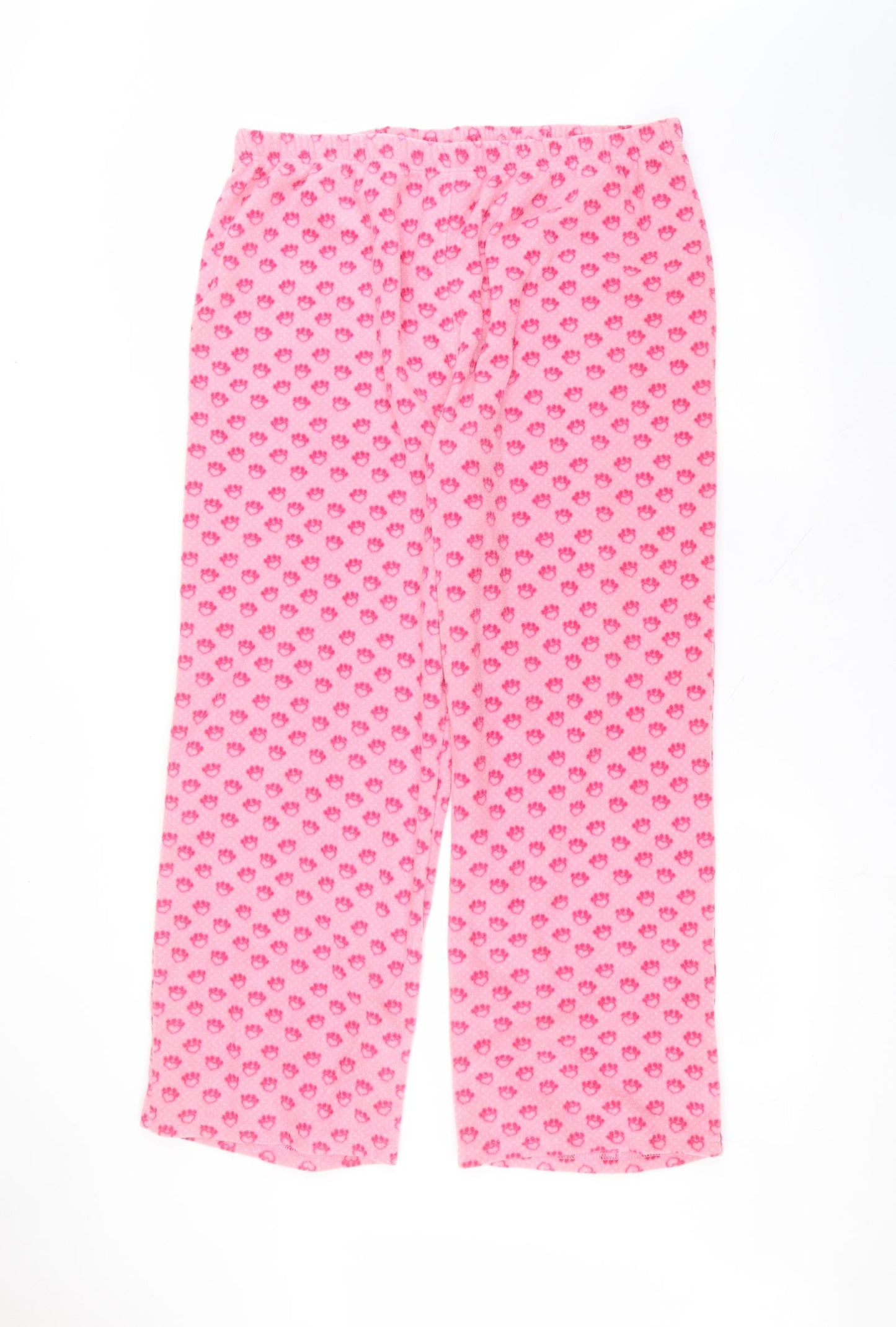Preworn Womens Pink  Polyester Sweatpants Trousers Size L L27 in Regular
