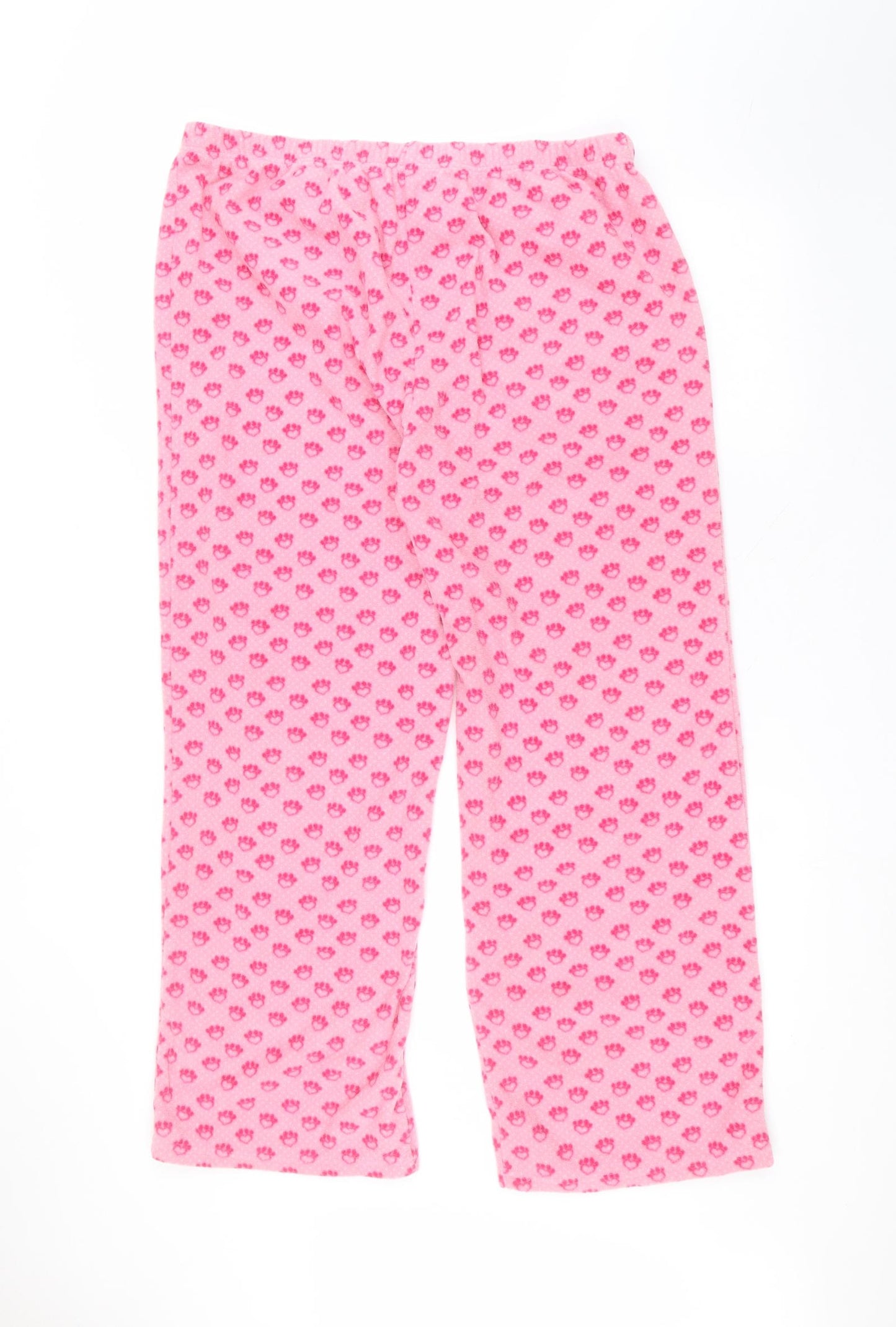 Preworn Womens Pink  Polyester Sweatpants Trousers Size L L27 in Regular
