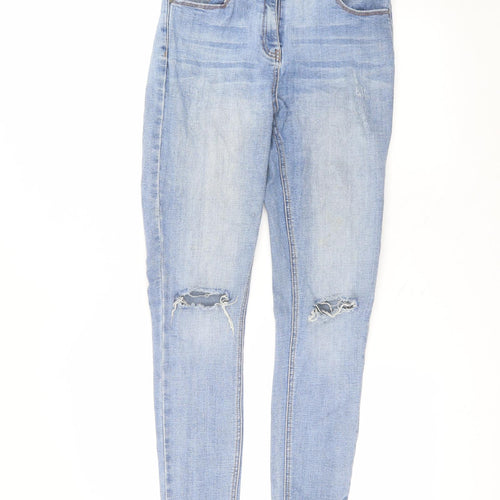 Matalan Womens Blue  Cotton Skinny Jeans Size 10 L29 in Regular