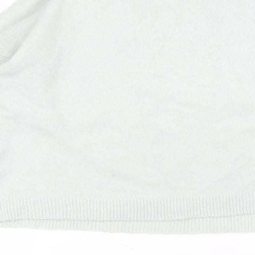 New Look Womens Green Round Neck  Acrylic Pullover Jumper Size 12