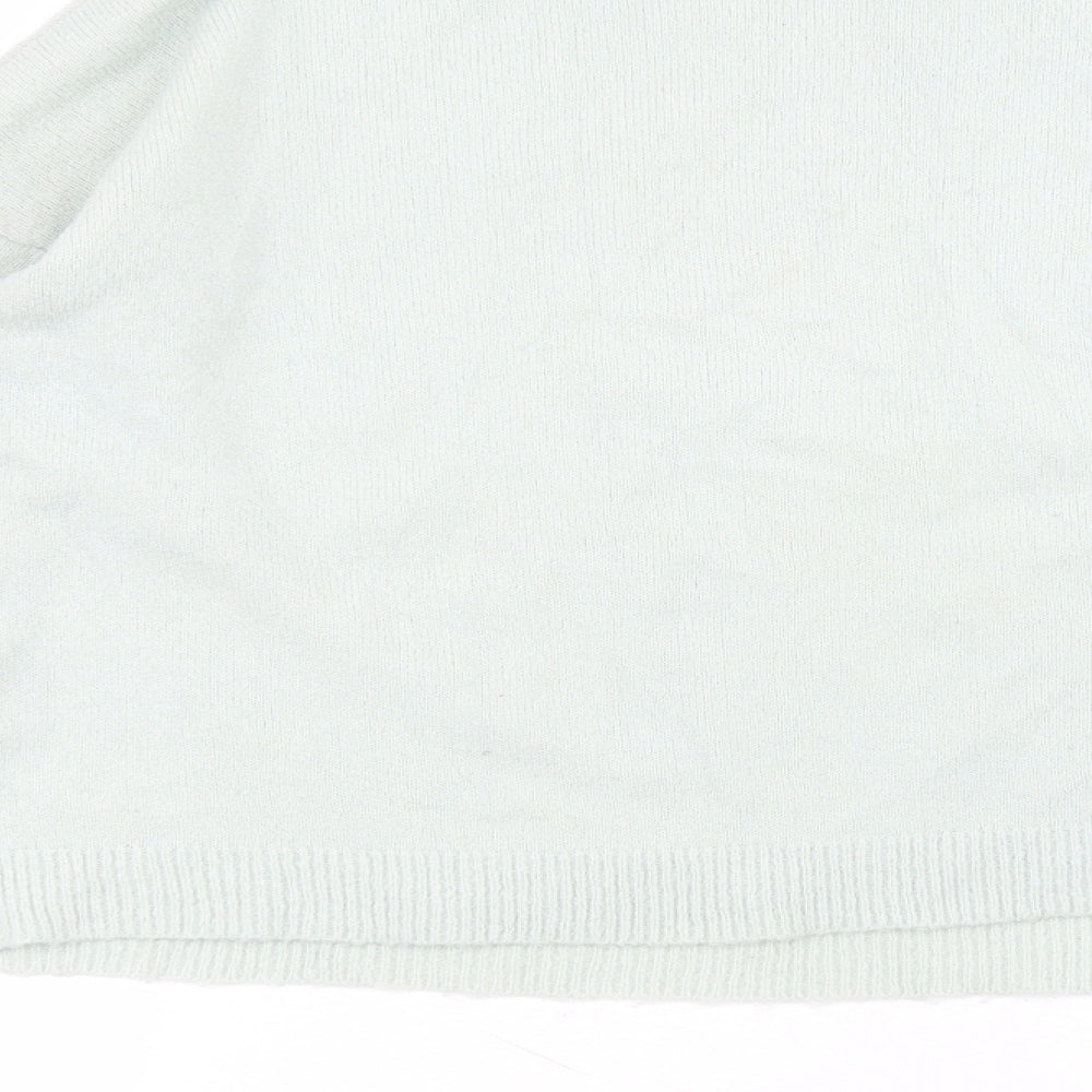 New Look Womens Green Round Neck  Acrylic Pullover Jumper Size 12