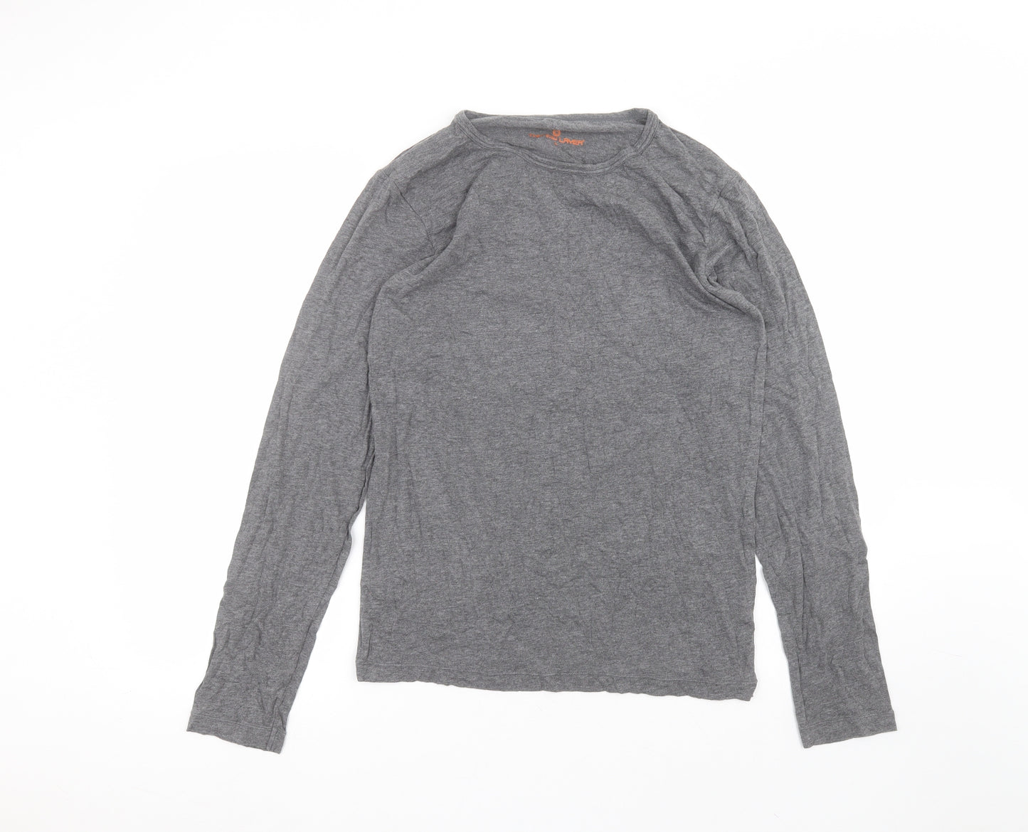 Thermo Layer Mens Grey  Cotton  T-Shirt Size L Round Neck