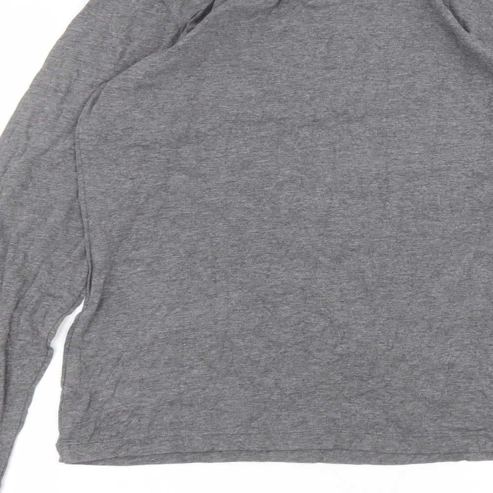 Thermo Layer Mens Grey  Cotton  T-Shirt Size L Round Neck