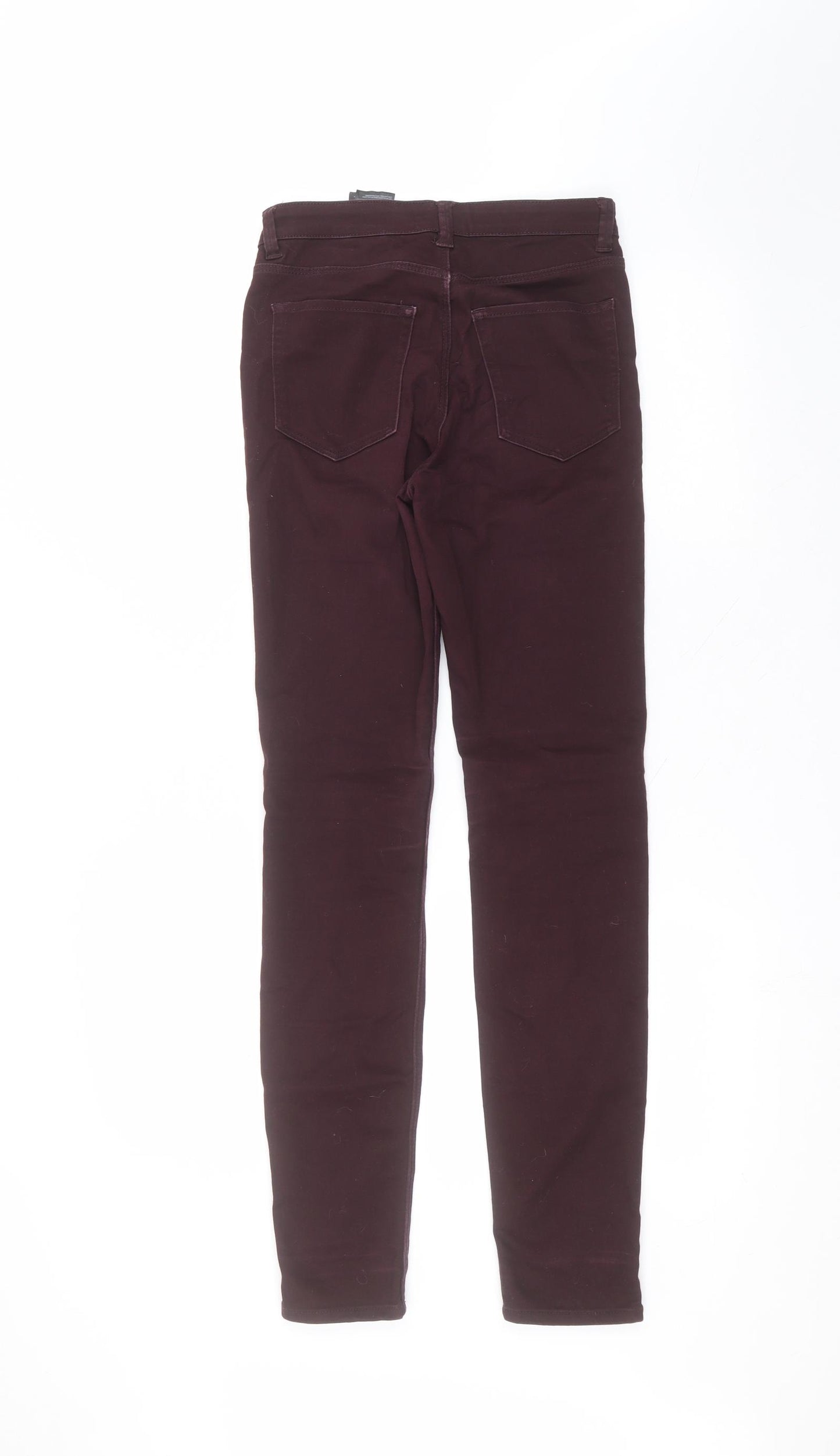 H&M Womens Red  Cotton Skinny Jeans Size 6 L30 in Regular