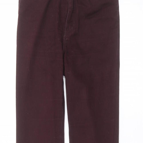 H&M Womens Red  Cotton Skinny Jeans Size 6 L30 in Regular