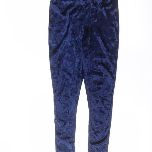Preworn Womens Blue  Polyester Jogger Leggings Size S L25 in