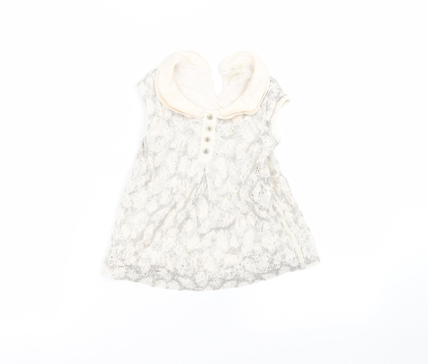 NEXT Girls White  Cotton A-Line  Size 5 Years  Collared