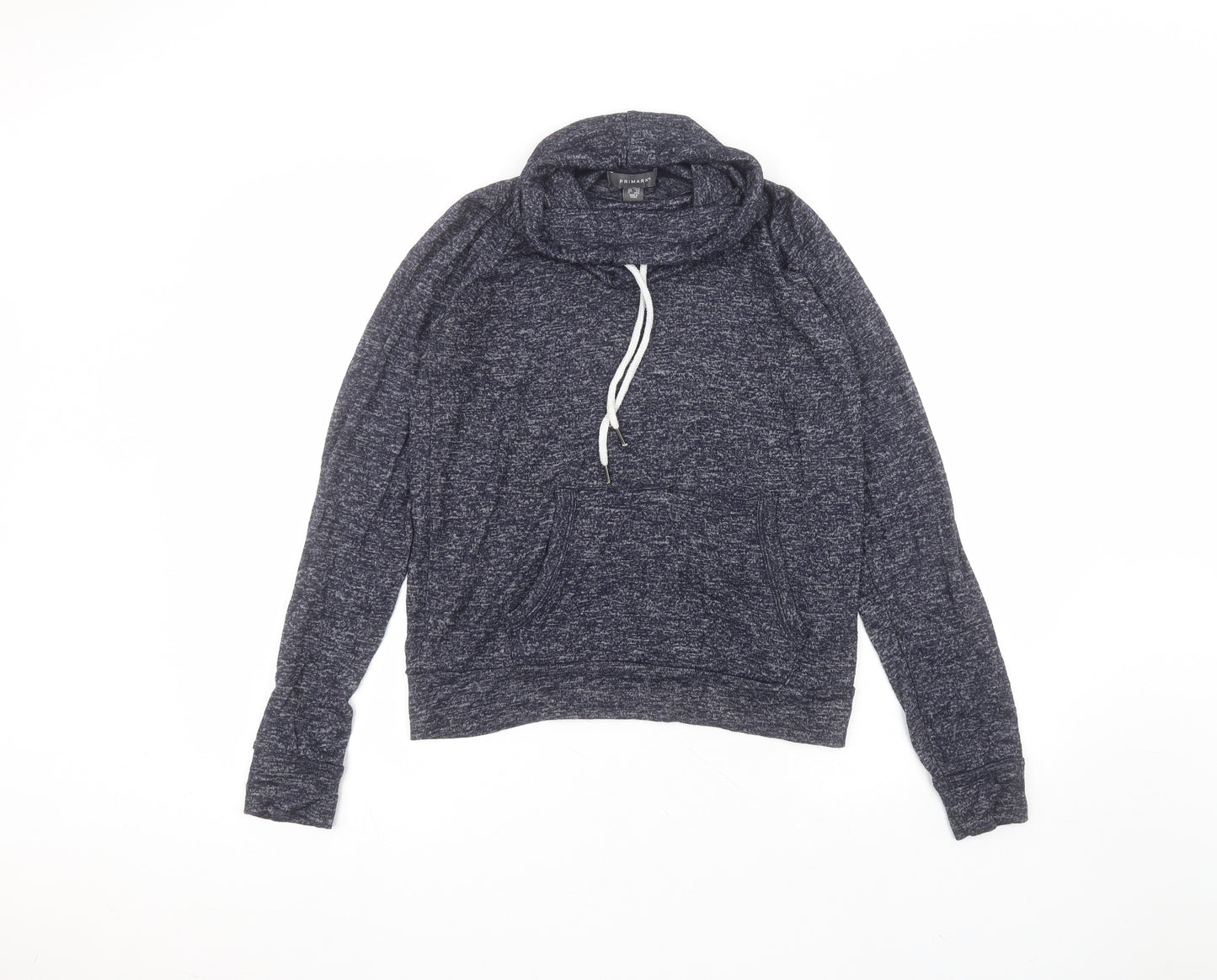 Primark Womens Blue  Viscose Basic T-Shirt Size M Roll Neck