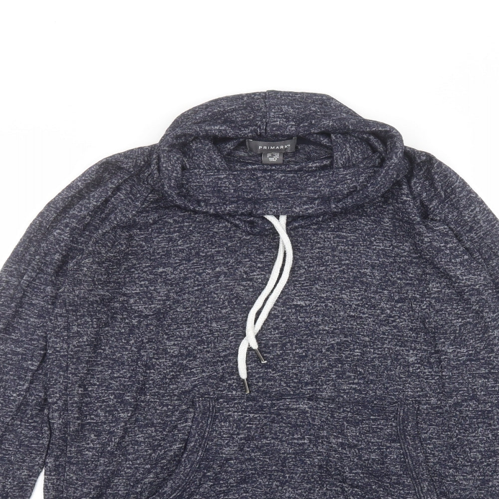 Primark Womens Blue  Viscose Basic T-Shirt Size M Roll Neck