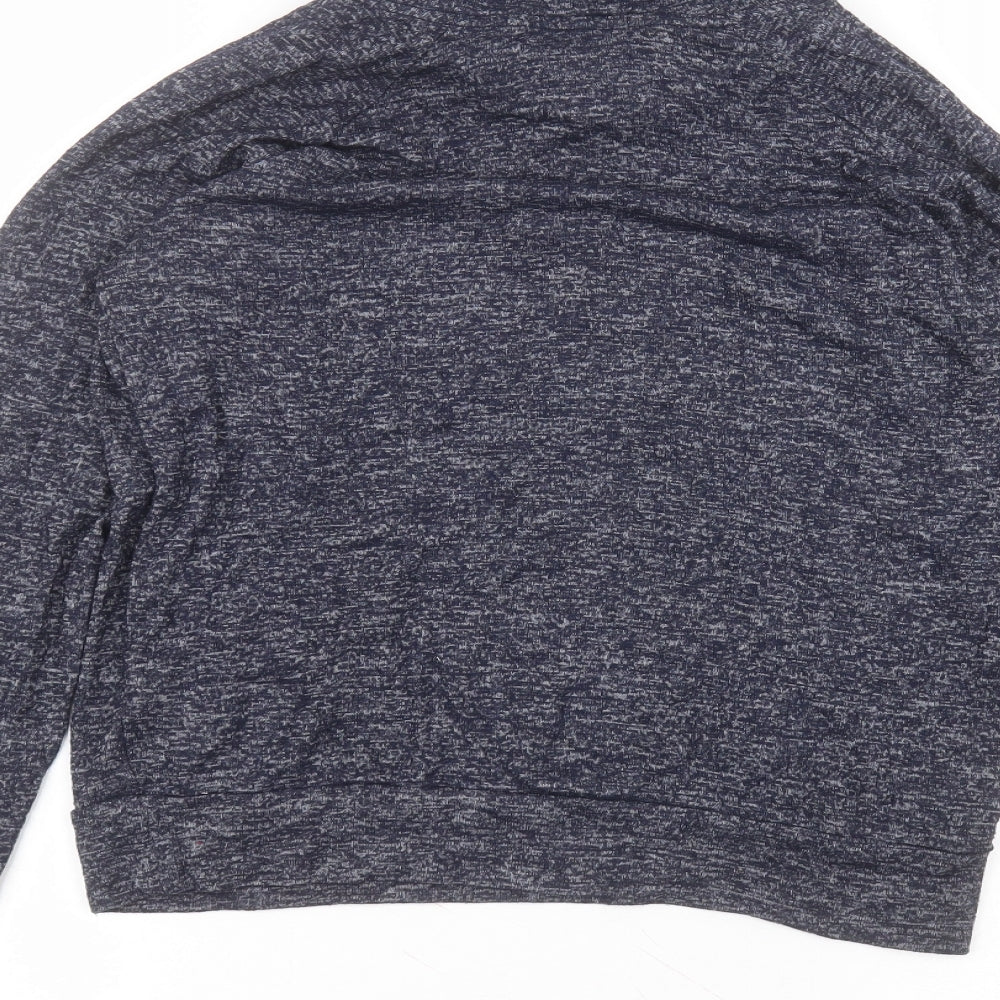 Primark Womens Blue  Viscose Basic T-Shirt Size M Roll Neck