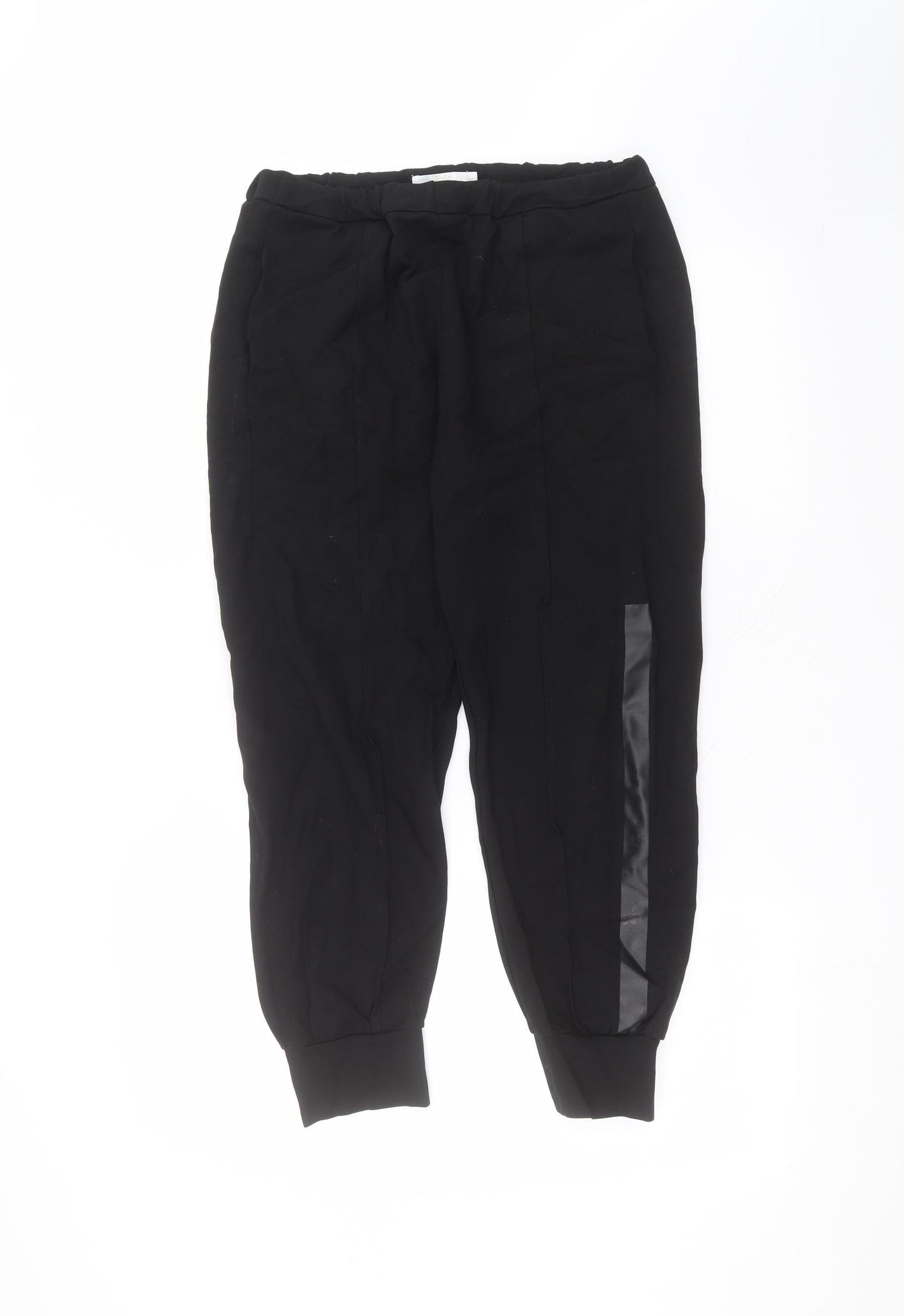 RVK Womens Black  Viscose Trousers  Size L L21 in Regular