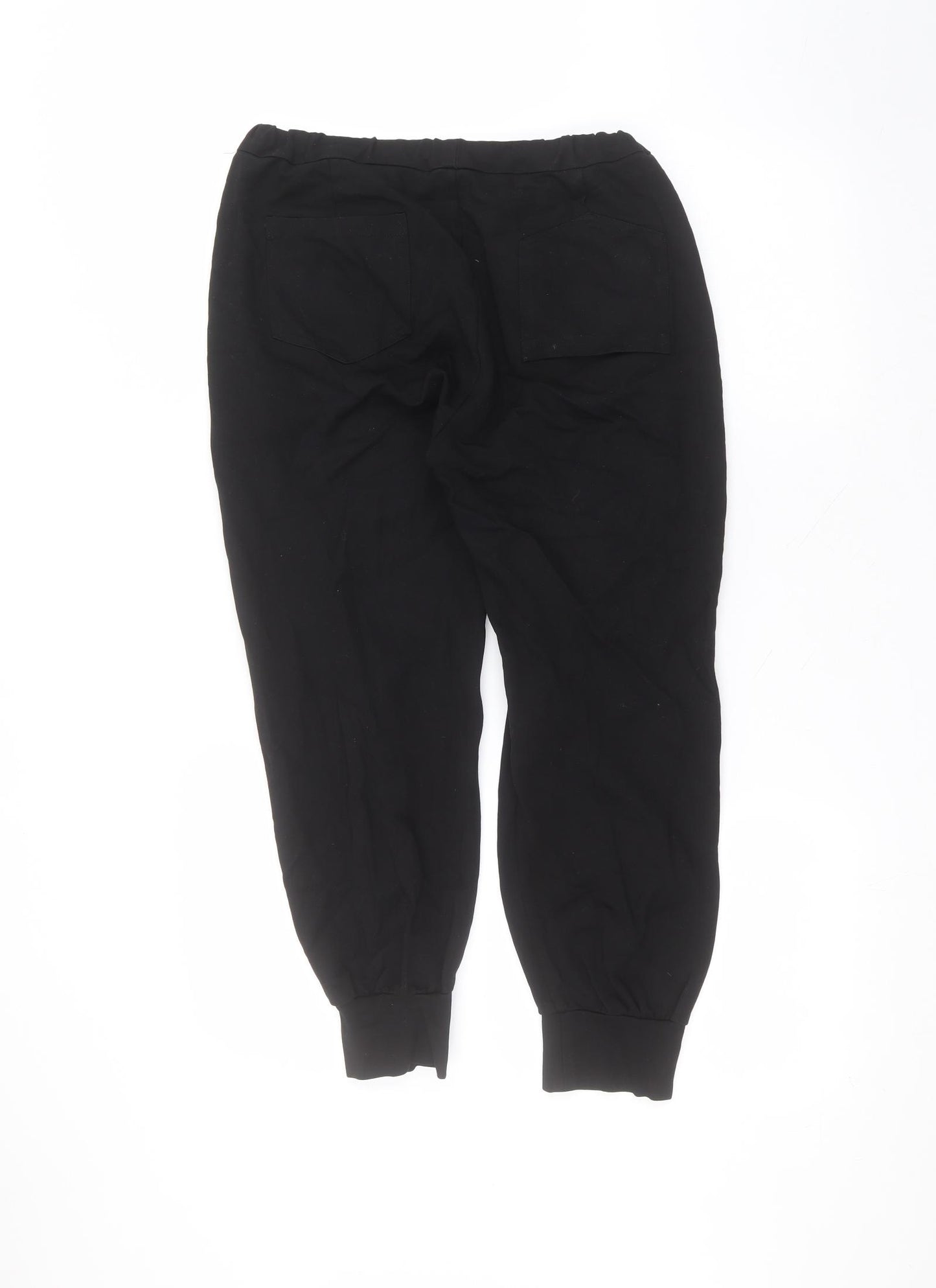 RVK Womens Black  Viscose Trousers  Size L L21 in Regular