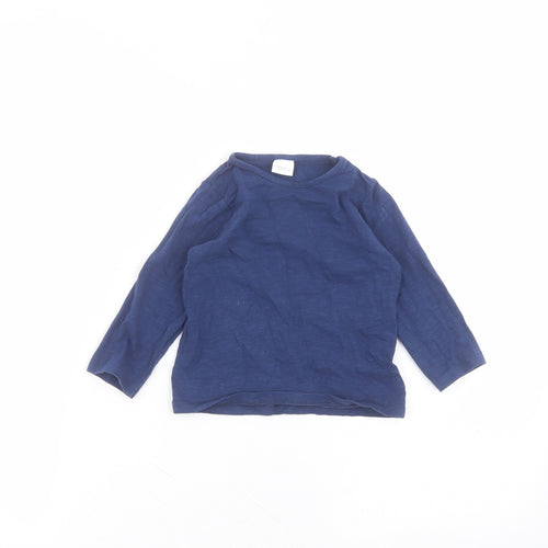 NEXT  Blue  Cotton Basic T-Shirt Size 12-18 Months Round Neck