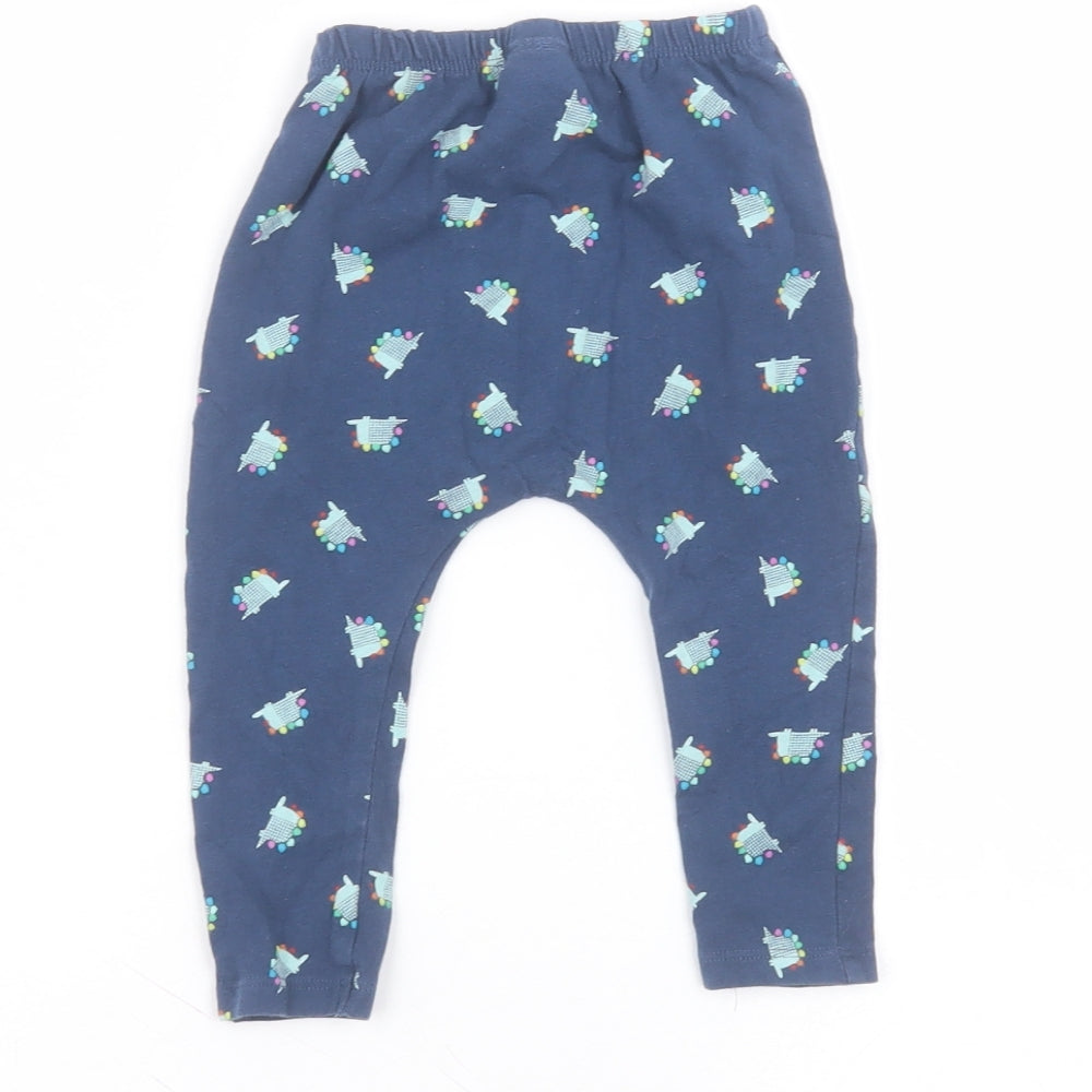 NEXT Baby Blue  Cotton Sweatpants Trousers Size 9-12 Months