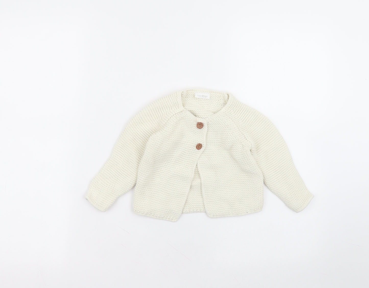NEXT Baby White  Cotton Cardigan Jumper Size 9-12 Months