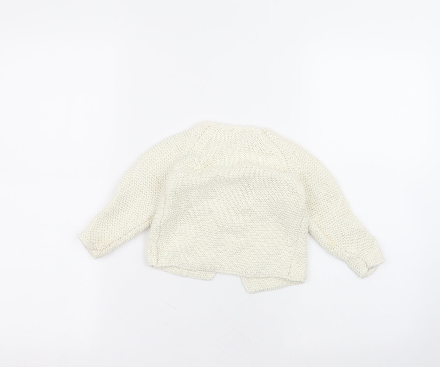 NEXT Baby White  Cotton Cardigan Jumper Size 9-12 Months