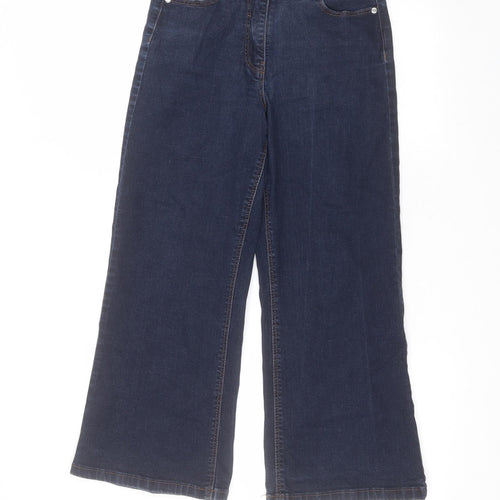Simply Be Womens Blue  Cotton Straight Jeans Size 10 L25 in Regular
