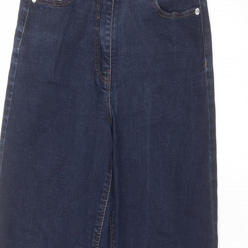 Simply Be Womens Blue  Cotton Straight Jeans Size 10 L25 in Regular