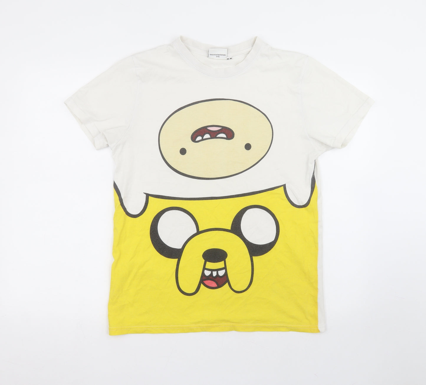 Cartoon Network Mens White  Polyester  T-Shirt Size M Round Neck