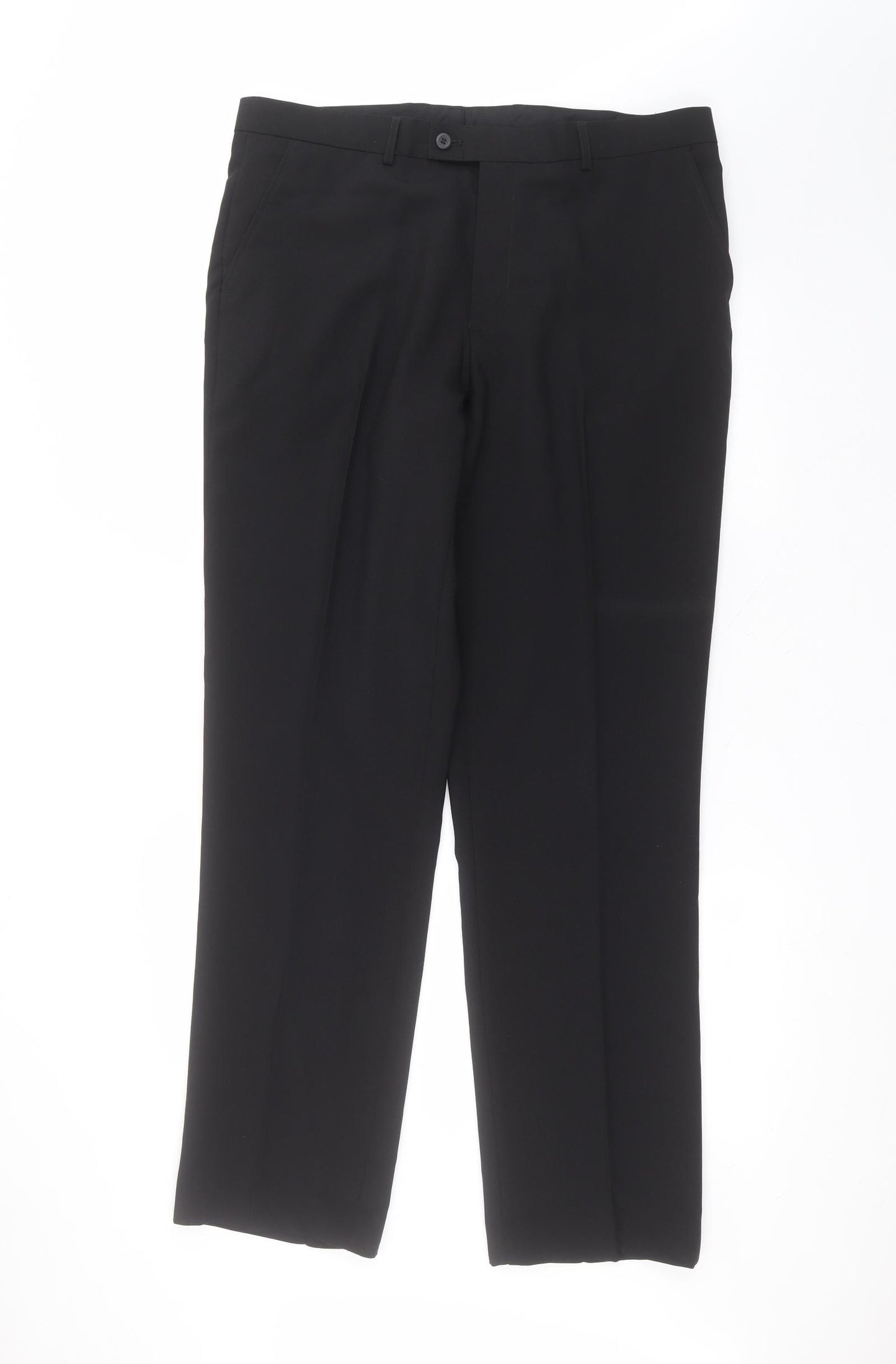 Taylor & Wright Mens Black  Polyester Trousers  Size 36 in L30 in Regular