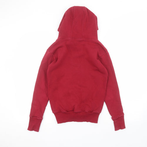 ventspus Mens Red  Cotton Pullover Hoodie Size XS
