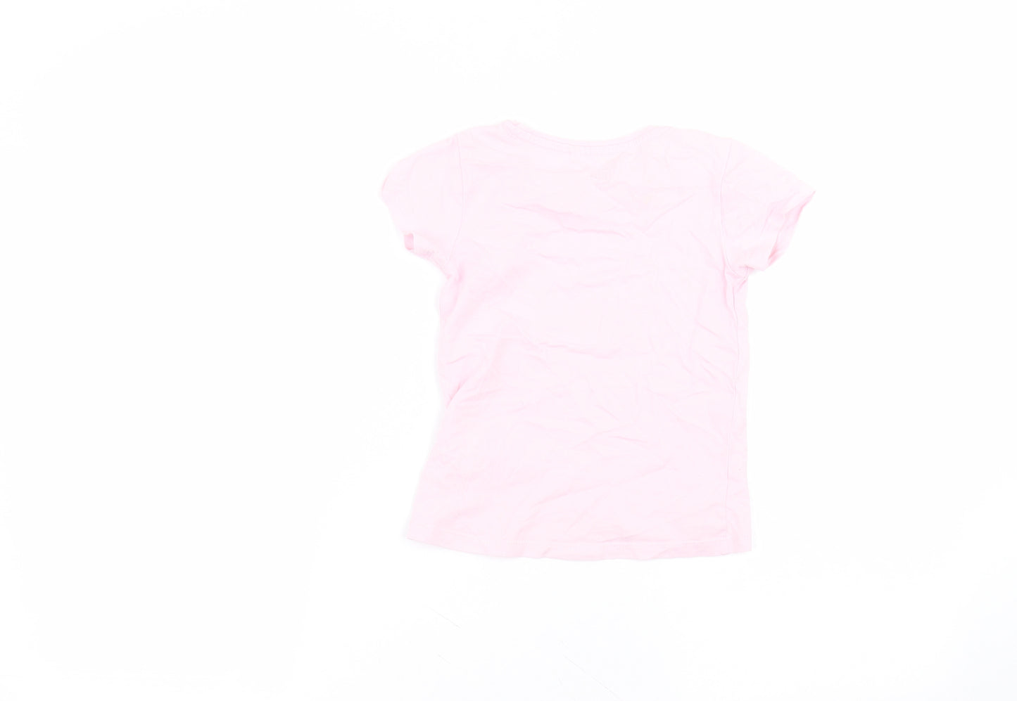 cool club Girls Pink  Cotton Basic T-Shirt Size 5 Years Round Neck