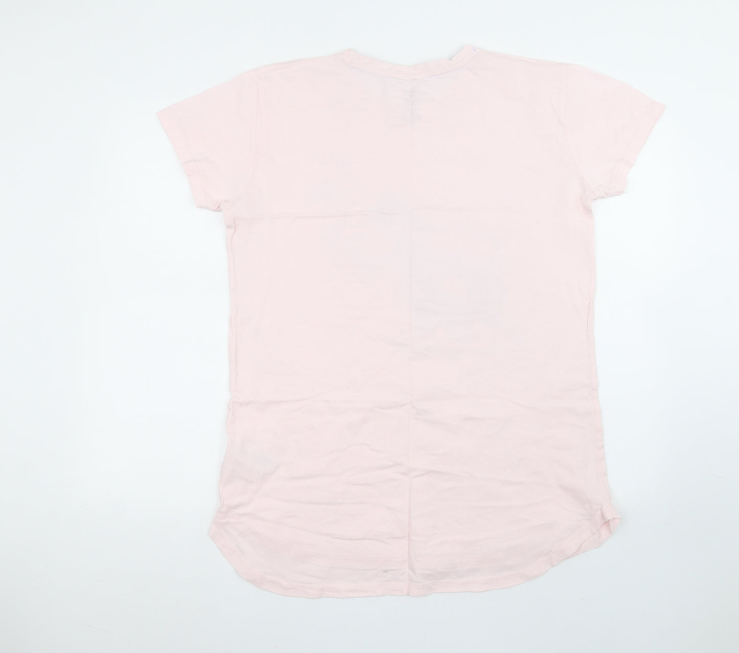 Primark Womens Pink  Cotton Basic T-Shirt Size M Round Neck